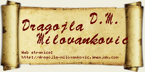 Dragojla Milovanković vizit kartica